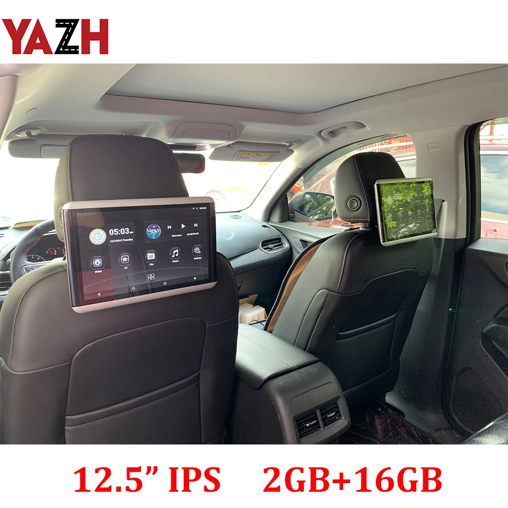 Repose Tete Avec Moniteur De Voiture 12 5 Pouces Avec Android 10 0 2 Go 16 Go 4k 1080p Mp5 Divertissement Sur Siege Arriere Pour Bebe Affichage Video Netflix Aliexpress