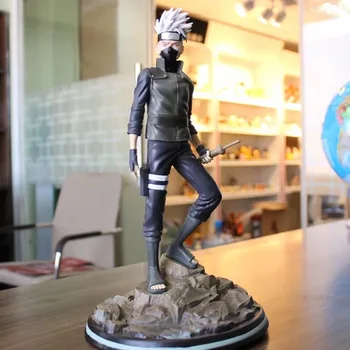 

32cm Naruto Shippuden Hatake Kakashi Write Round Eye GK Statue Anime PVC Action Figure Collectible Model Toys Doll dropshipping