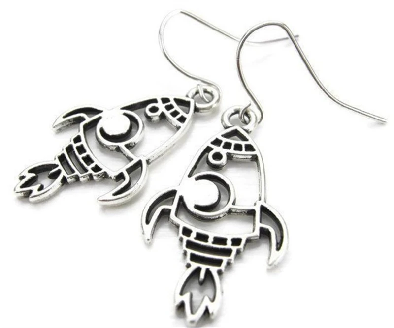 Orecchini Space Shuttle, Space Craft Space Ship Space Rocket Africal Scientist & Engineer Crew Gift