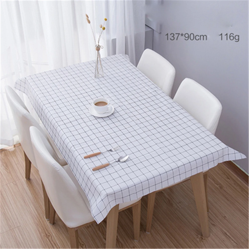 Plastic PVC Tablecloth Print Color Pink Wedding Birthday Party Table Cover Rectangle Desk Cloth Wipe Covers Waterproof