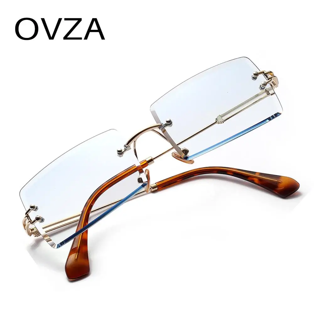 OVZA 2019 Новые солнцезащитные очки без оправы для женщин брендовые дизайнерские