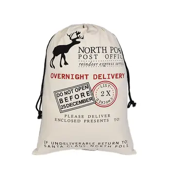 

Christmas Gift Drawstring Bag Sack Santa Claus Deer Gunnysack Creative