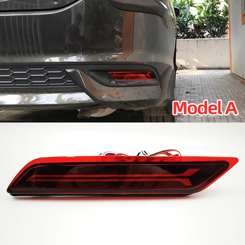 Model A Автомобильная проблесковая 1 пара светодиодный DRL задний бампер светильник противотуманный фонарь стоп-сигнал отражатель Туман Предупреждение лампа для Honda City - Цвет: Model A