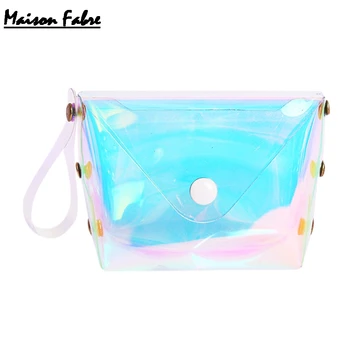 

Maison Fabre Coin Purse Wallet Cute Jelly Transparent Coin Purse Women's Plastic Mini Zipper Hasp Change Clutch Bag Key Bag