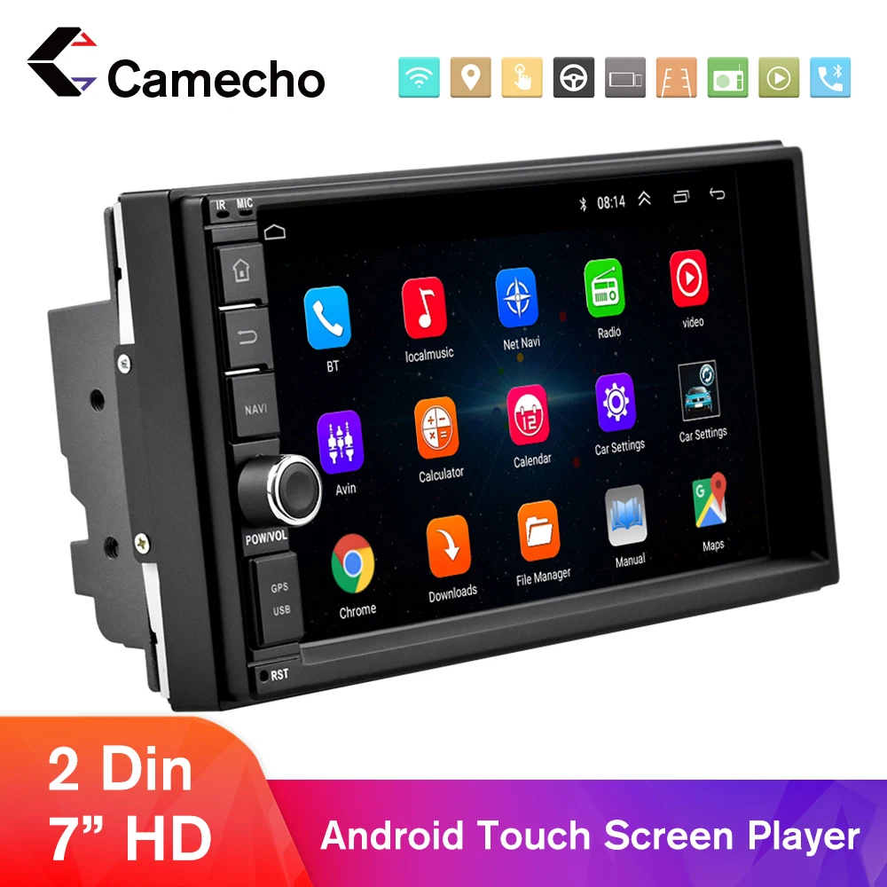 Автомагнитола Camecho 2din 7 дюймов Android Автомобильный мультимедийный плеер