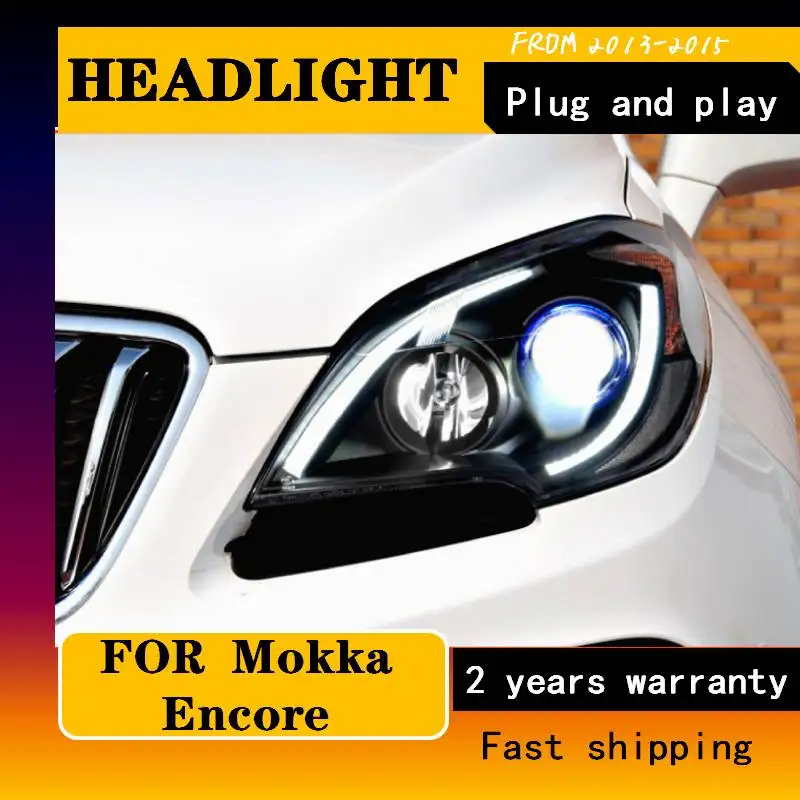 

Car Styling For Opel MOKKA 2013-2015 Head Lamp For Buick Encore LED Headlight DRL Lens Double Beam Bi-Xenon Auto Accessories