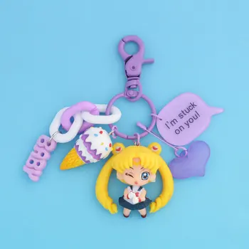 

Sailor Moon Key Chain Tsukino Usagi Princess Serenity Accessories Kawaii Anime Figure Props Cosplay Gift KeyChains Lanyards