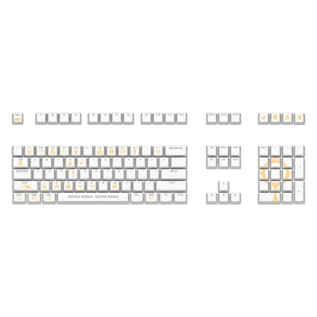 OEM Profile Thick PBT Keycap set for Mechanical Gaming Keyboard, 12.59x6.29x1.77inch