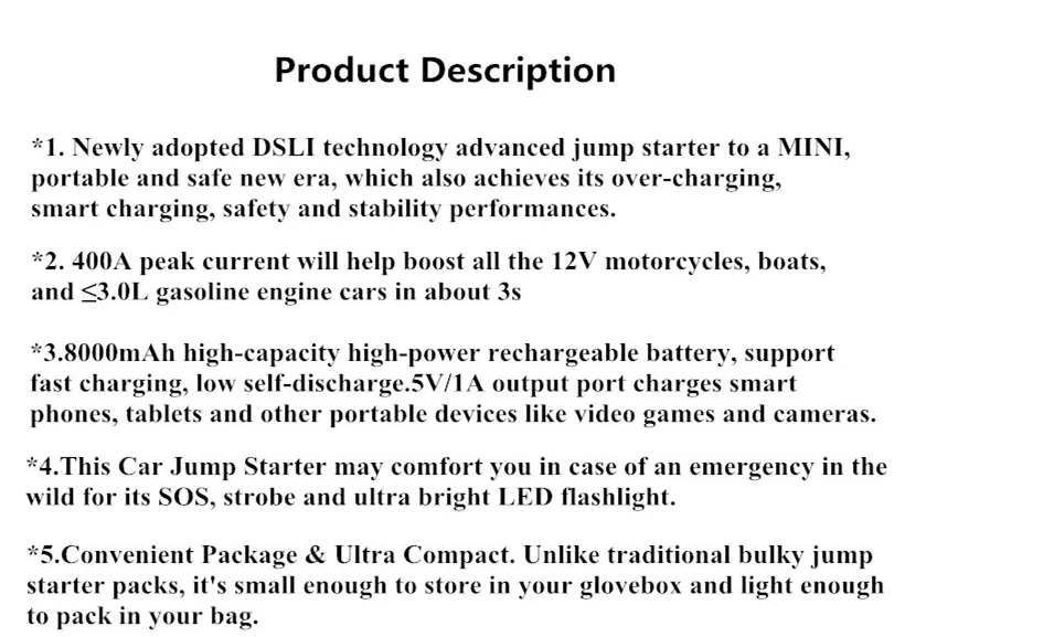 12V 8000mAh мини-панель солнечных батарей Портативный многофункциональный автомобиль скачок стартер Мощность усилитель Батарея Зарядное устройство аварийный пуск Зарядное устройство пусковое устройство