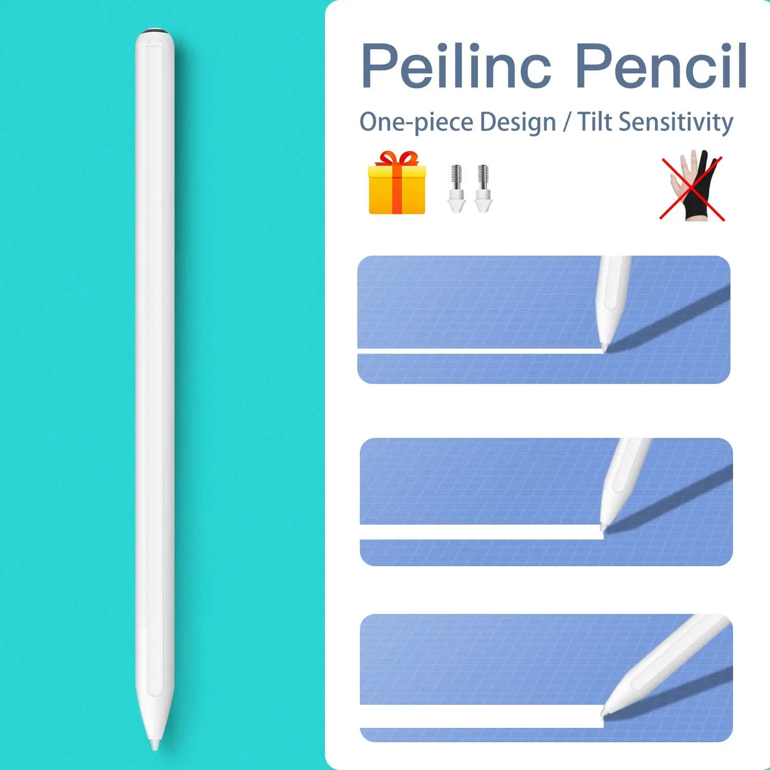 

Active Pencil Stylus Pen for iPad - Pens Touch with Sensitivity Tilt & Palm Rejection for (2018-2020) Apple iPad Pro for Writing