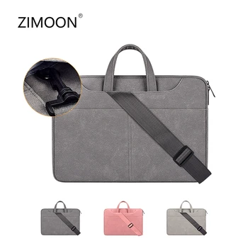 

PU Leather Laptop Shoulder Bag Notebook Sleeve Bag for Macbook Pro 15'Retina Laptop Briefcase Handbag Carry Bag for Air 13 inch