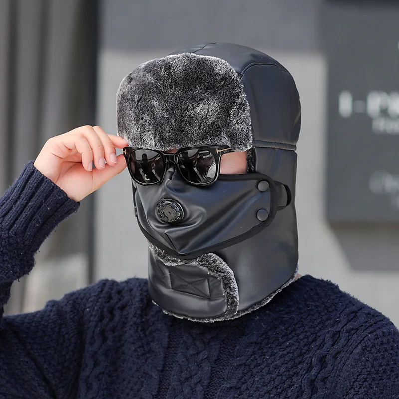 

Men Women Winter Snow Headwear 1 Pc Warmer Hat Neck Face Mask Windproof Cover