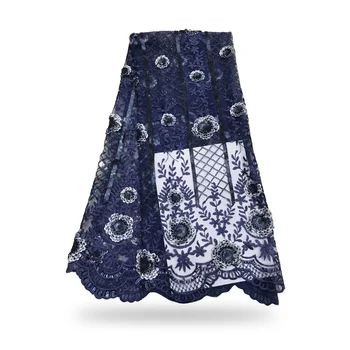 

High Quality African Lace Fabric 2020 French Tulle Lace Fabric Tulle With stones Nigerian Net Lace Fabric For Wedding