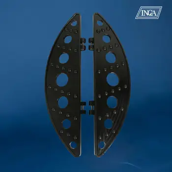 

INCA Customization Motorcycle Adaptations Accessory Black/Silver Metal Foot Rests/Pedals