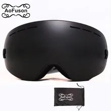 Брендовые лыжные очки. Двухслойная противотуманная маска большого видения для катания на лыжах, очки для мотокросса, для женщин и мужчин, для снегохода, сноуборда, спортивные очки