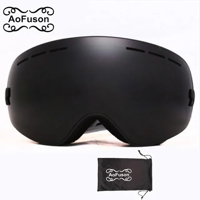 US $19.58 Brand Ski Goggle . Double Layers Anti-fog Big Vision Skiing Mask Glasses Motocross Women&Men Snowmo