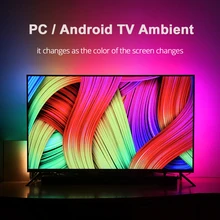Fai da te TV ambientale PC schermo da sogno striscia LED USB HDTV Monitor del Computer retroilluminazione indirizzabile WS2812B striscia LED 1/2/3/4/5m Set completo