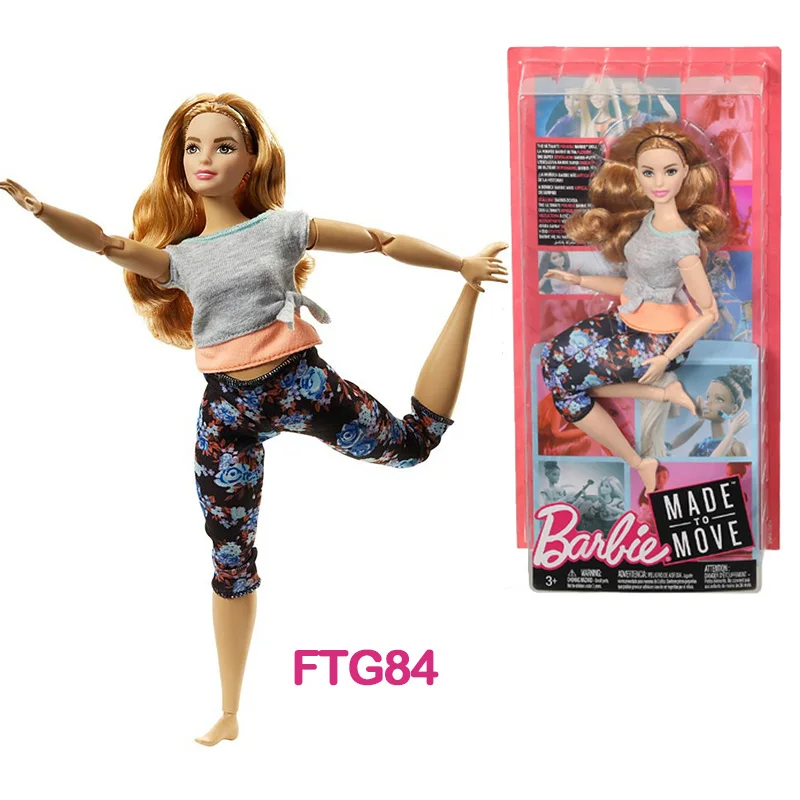 Original Barbie Gymnastics Yoga Sports Doll Barbie All Joints Move Doll Educational Toy Girl Christmas Birthday Toys Gift DHL81