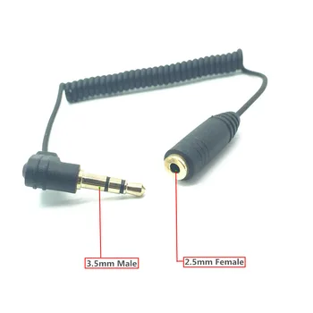 

Right Angle Jack 3.5 mm to 2.5 mm Audio Adapter 3.5mm Male to 2.5mm Female Plug Connector for Aux Speaker Cable Stereo Headphone