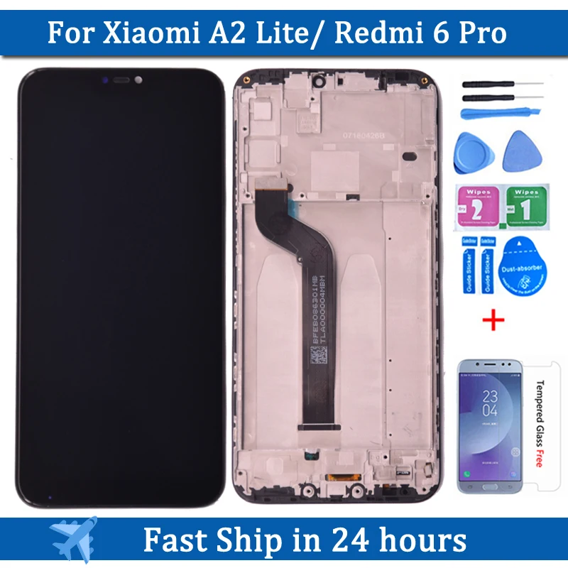 ЖК-дисплей для Xiaomi Mi A2 Lite сменный экран Redmi 6 Pro сенсорная цифровая панель в сборе
