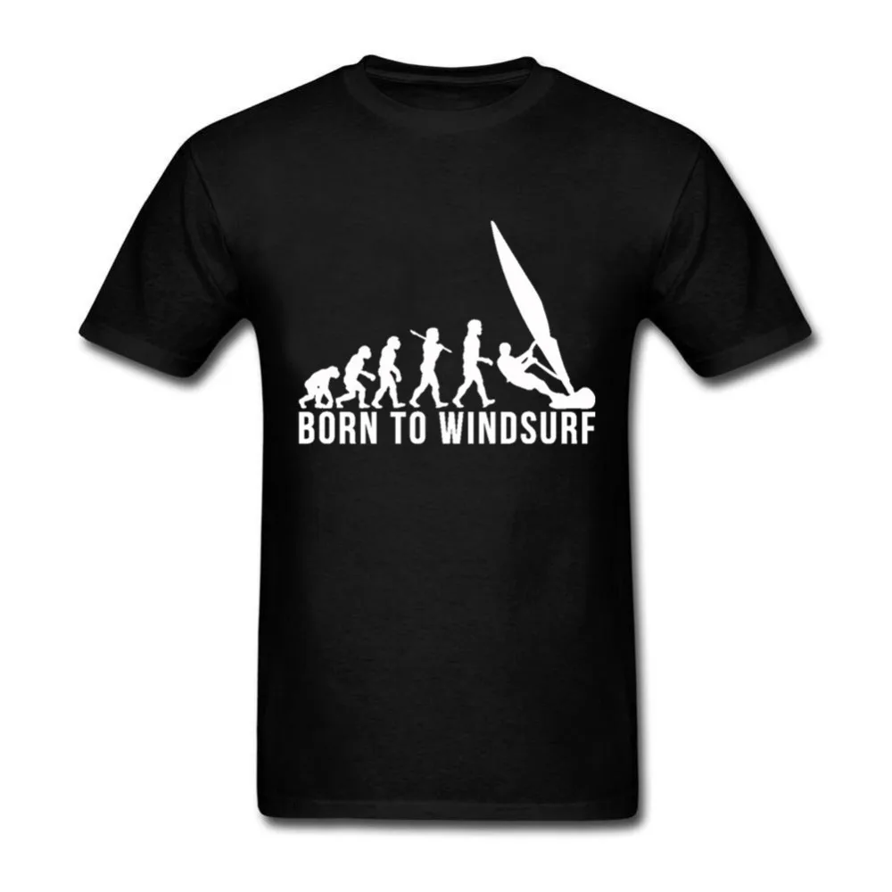 Винтажные футболки от Born To Windsurf Evolution из хлопка Camisetas Masculina 2018 Новинка evangelion |