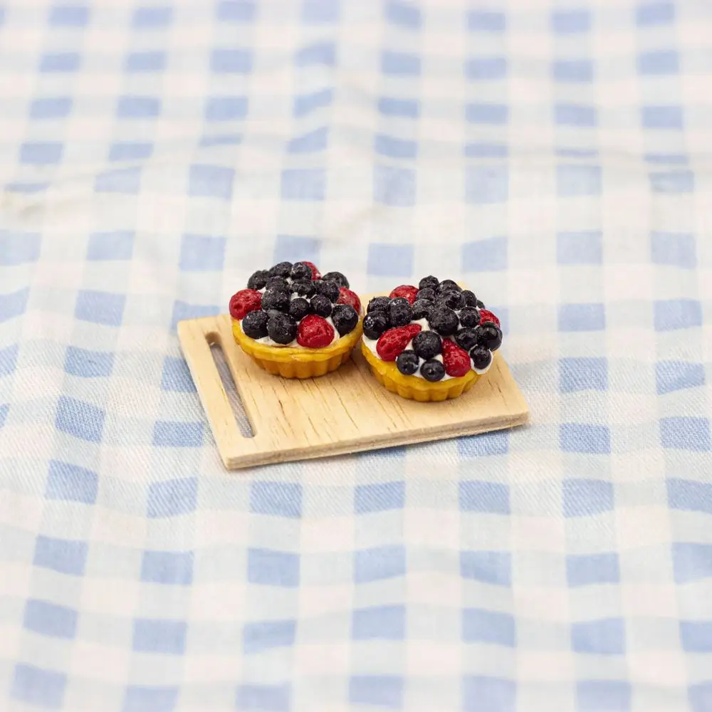NEW 1:12 Miniature Blueberry Tart for Blyth OB11 BJD Dollhouse Kitchen Play Toys Pretend Food Accessories 5