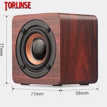 

Wood Grain Wireless Bluetooth Speaker Portable Mini Subwoofer Audio Gift Stereo Loudspeaker Sound System Support TF AUX USB A60