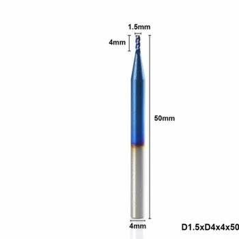 

Blue Coated 3 Flute Tungsten Steel Milling Cutter Spiral Router Bit CNC End Mill High Quality Hot Sale