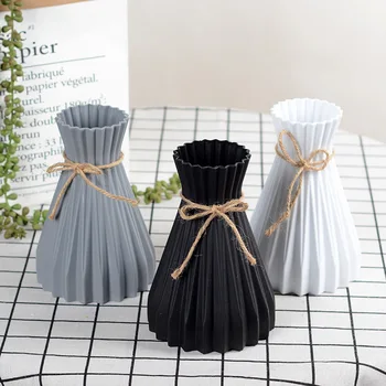 

Plastic Origami Vase Simple Plastic Vases for Flowers Nordic Decoration Home Wedding Decor Flower Arranging
