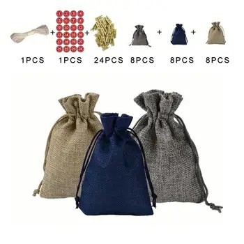 

Christmas Calendar Craft Fabric Bag Christmas Gift Bags Christmas Calendar Craft Set Craft Filling for Adult and Children