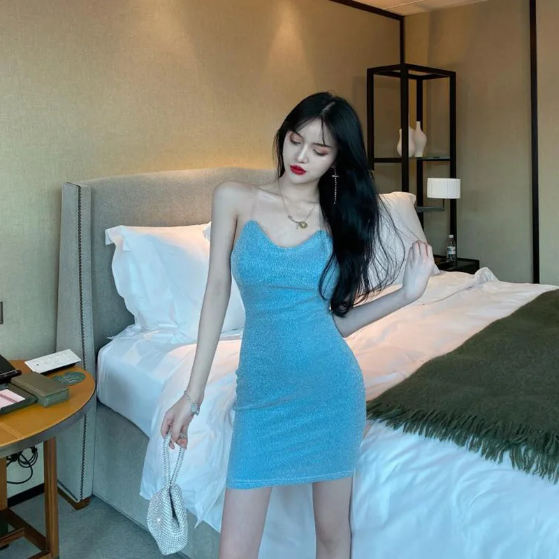 

2020 Spring New Style Sexy Mermaid Ji Skirt Korean-style Slimming Waist Hugging Base Strapped Dress WOMEN'S Dress Fashion