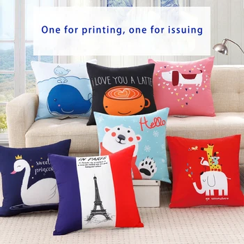 

Throw Pillows Case Cushion Cover Eiffe Tower National flag 45x45cm Home Decor Chair Sofa Car Printed Pillows Case