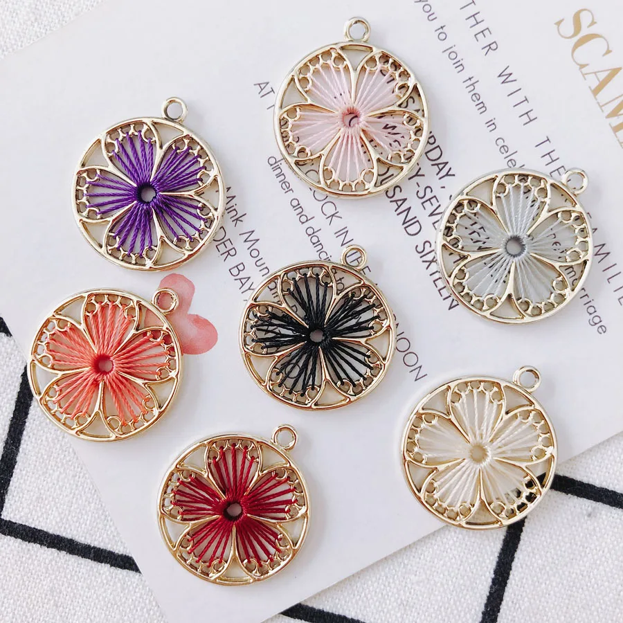 

4 шт./лот сплав Круглые серьги с подвесками Фурнитура для бижутерии, подвеска, аксессуары для сережек