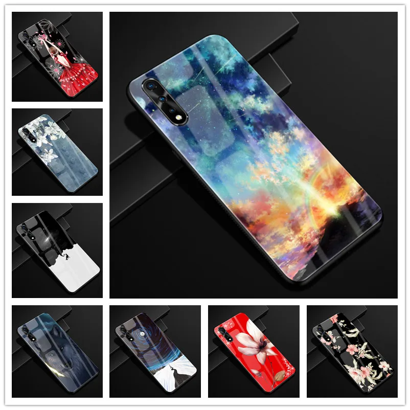 

For Vivo V17 Neo Case Tempered Glass Hard Back Cover For Vivo S1 Phone Cases For Vivo z5 Case Soft Bumper For VIVO Iqoo Neo/Y7S
