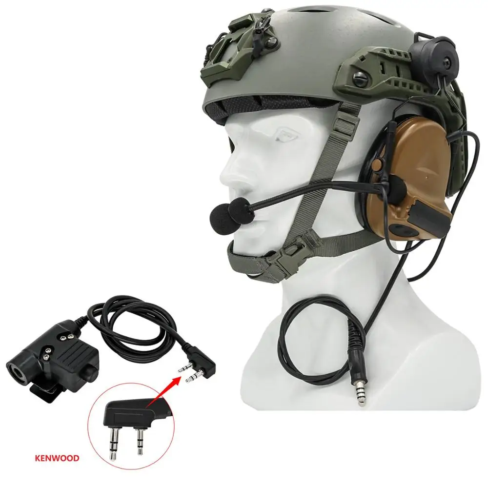 Тактические шумоподавляющие наушники COMTAC II для охоты и стрельбы тактические на
