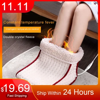 

Remote Electric Warm Foot Warmer Heated 24 W Plug Type Washable Heats Control Settings Foot Care Pad Cushion Thermal Foot Warmer