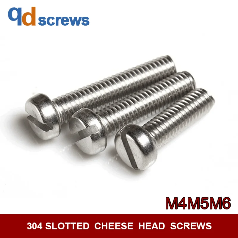 304 M4M6 sltted cheese головные винты с прорезями круглая цилиндрическая головка винт из