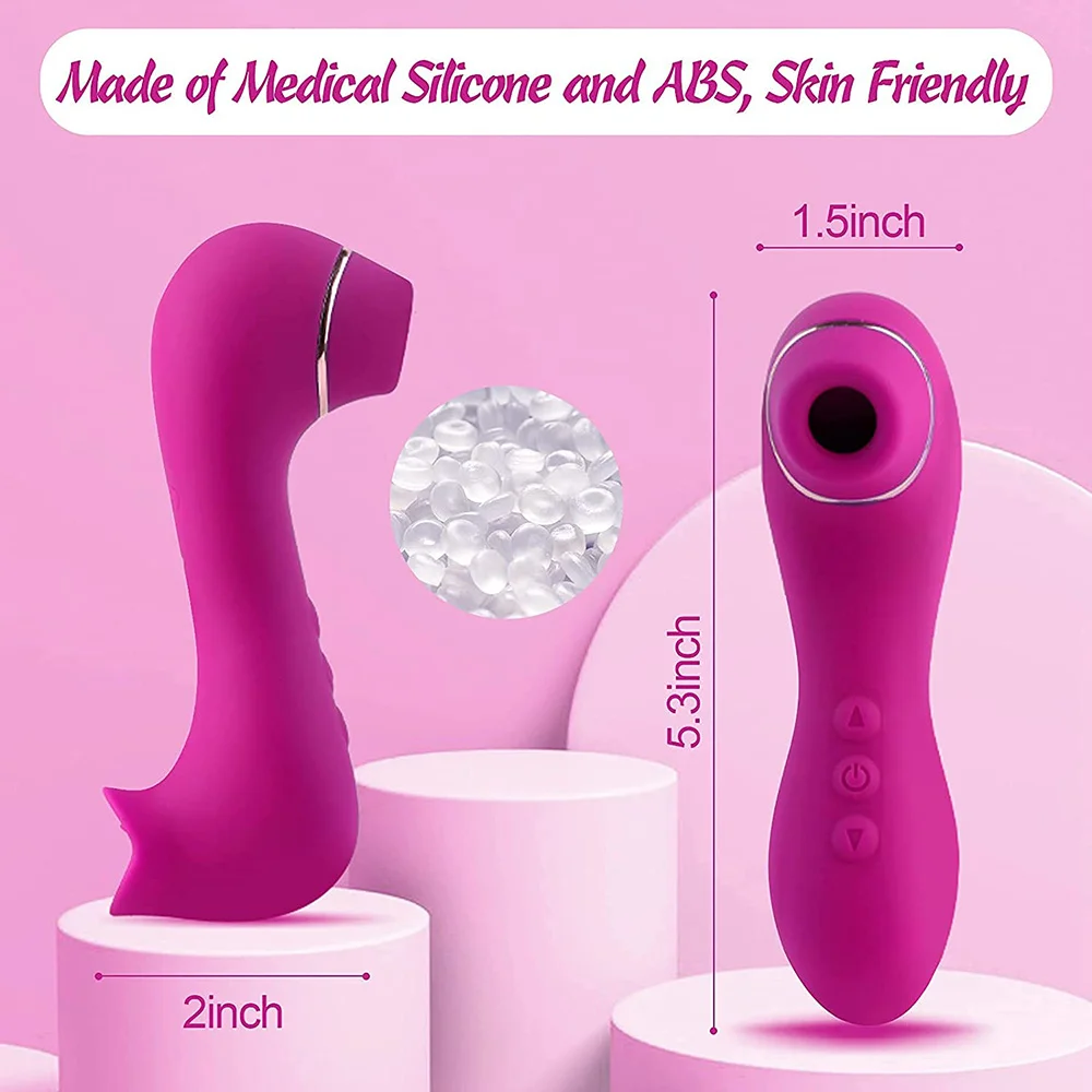 10 Frequency Sucking Nipple Breast Tongue Licking Clitorial Vibrator USB Charging Silicone Waterproof Sex Toy Women Massager XXX | Красота и