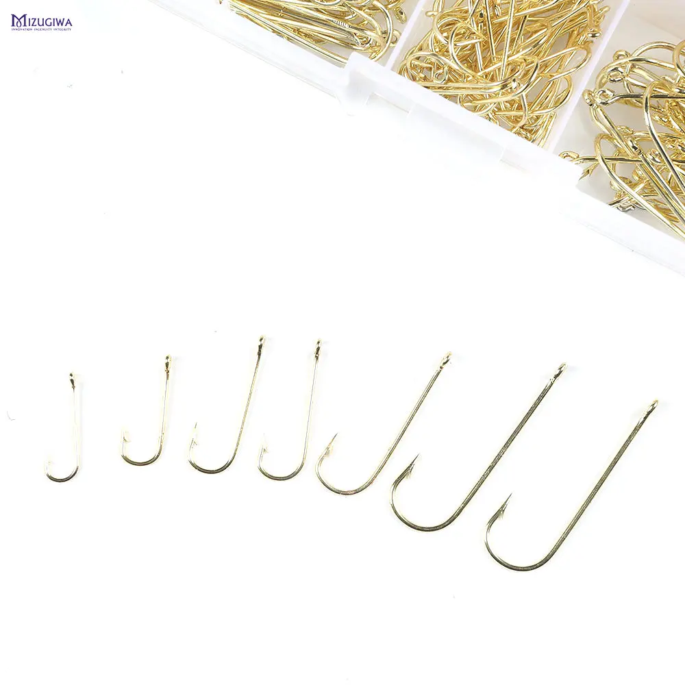 100 PCS Mizugiwa Thorn Long Shank Aberdeen Fishing Hooks Living Baits PanFish #4