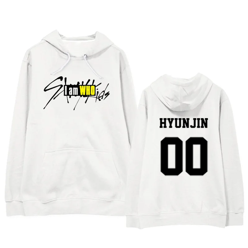 Kpop Straykids/одежда с надписью «I am WHO» осенне-зимние толстовки с длинными рукавами в Корейском стиле для школьников k-поп свитшоты k-pop - Цвет: Hyunjin