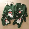 Thick Family Christmas Sweaters New Year Look Matching Hoodies Santa Claus Embroidery Cartoon Mom Dad Kids Pajamas Clothing ► Photo 2/6