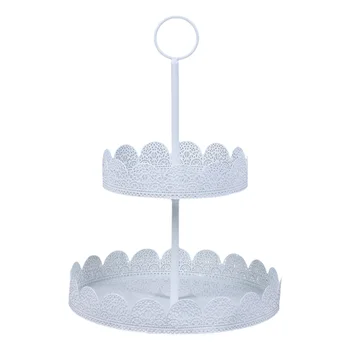 

1PC Cake Rack Solid Iron Double-layer Cake Stand European Wedding Decor for Wedding Store Party