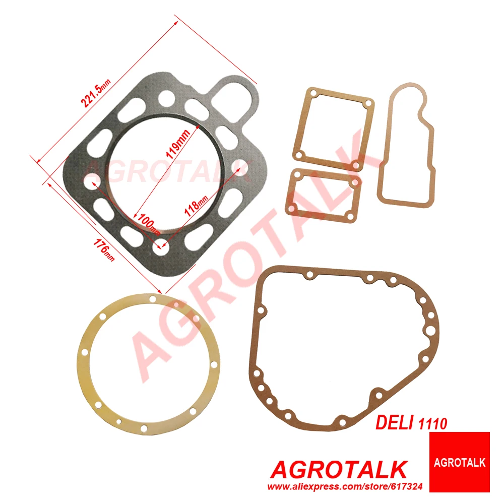 Прокладка головки цилиндра для DHL190 / DHL195 DHL1100 DHL1105 DHL1110 трактора Xintai|parts tractor|parts