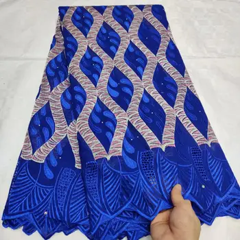 

Royal Blue Swiss Voile Lace In Switzerland High Quality African Lace Fabric Embroiderey Nigerian Lace Fabric For Garment