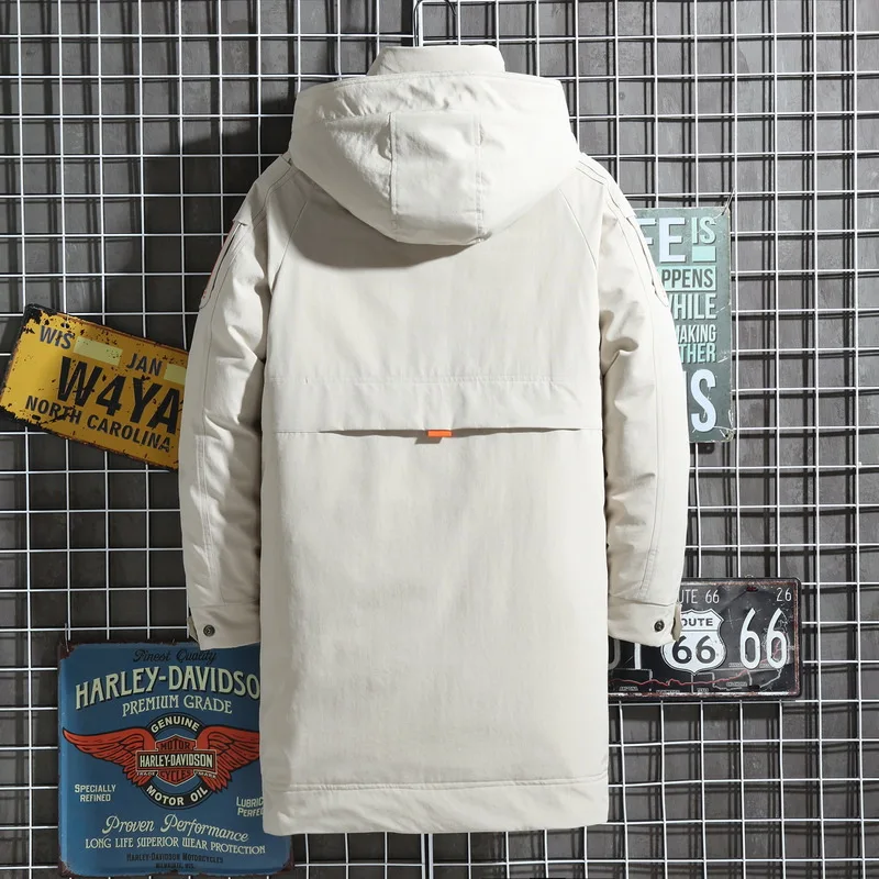 -30 Grad Winterjacke Herren Weiße Ente Daunenjacke Mode Kapuzenkragen Windjacke Warm halten verdickter Mantel Herren mit Taschen_voghion.com