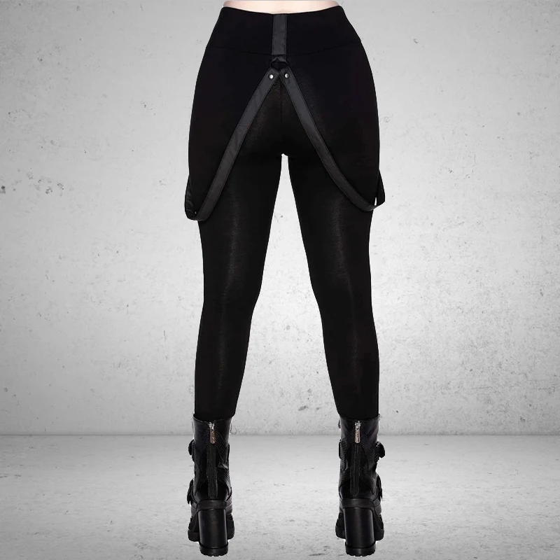 Women Pants Gothic Bodycon Pencil Pants Summer Black Punk Style Streetwear High Waist Five-pointed Star Print Leggings Fashion 2