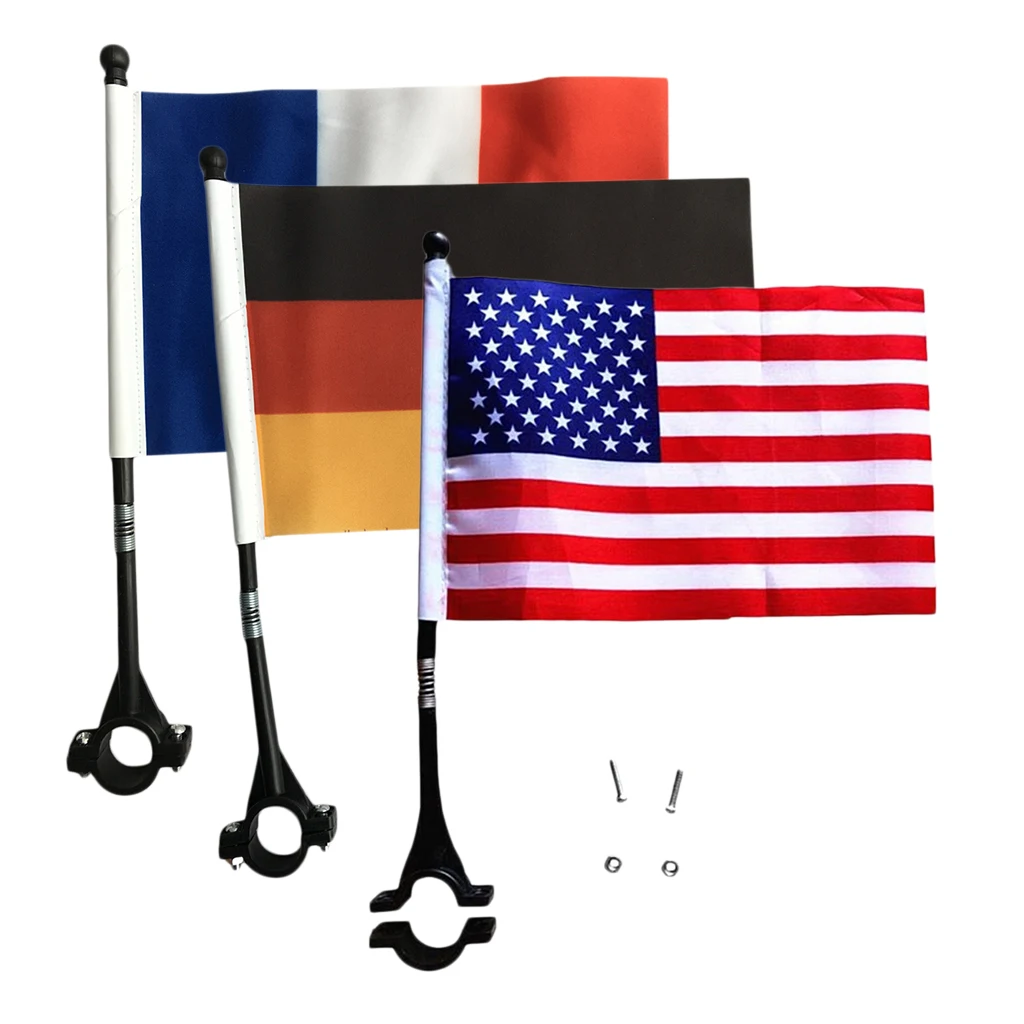 14x21cm Kids Handlebar Flag Bicycle Cycling Safety Flags Banner Sign with Mounting Clamp Clips