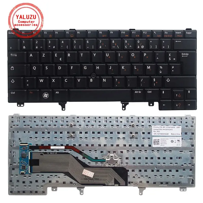 Azerty Французская клавиатура для Dell Latitude E5420 E5430 E6320 E6330 E6430 с точечной