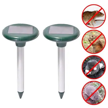 

Mole Repeller Ultrasonic Solar Snake Gopher Repeller Mice Rats Rodent for Lawn Garden Yards 2 Pcs