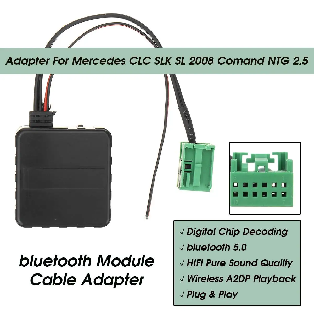 Автомобильный bluetooth модуль Aux кабель-приемник адаптер для Mercedes CLC SLK SL 2008 Comand NTG радио медиа интерфейс